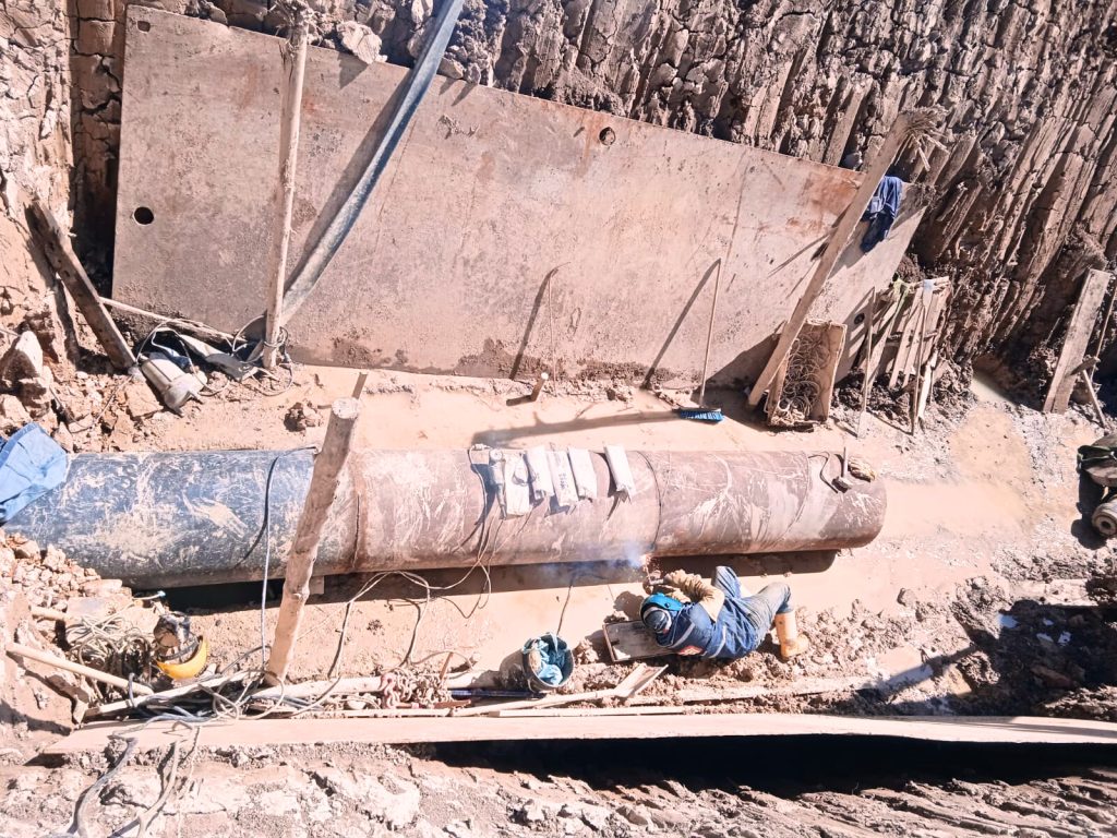 Tuberia de acero al carbon instalada por nuestro equipo¡